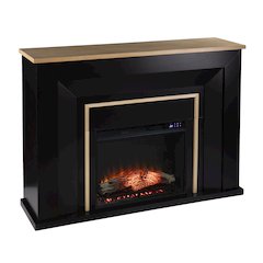 Cardington Touch Screen Electric Fireplace in Black Color