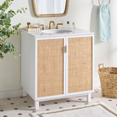 Bobby Rattan Doors 30" Vanity With Marble Top