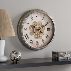 Hayward Roman Gear Clock/White