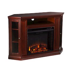 Claremont Convertible Media Electric Fireplace in Brown Color