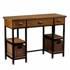 Mirada Desk with Drawers in Brown Color
