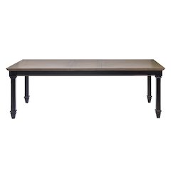 Hartford Traditional Wood Kitchen Extension Dining Table and Six Chairs, Black
