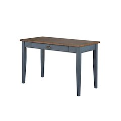 Blue Wood Writing Desk, Sleek Design And Smooth Finish For Home Or Office Use