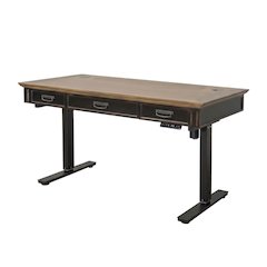 Height Adjustable Electric Desk, Black, Rustic Modern Design, Easy Assembly