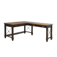 L-Shaped Wood Office Desk With Return, Modern Workspace Solution