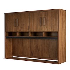 Wood Hutch with Doors, Fully Assembled for Dining or Kitchen Storage