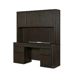 Contemporary Modern Credenza in Neutral Finish with Ample Storage