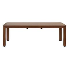 Mid-Century Modern Wood Kitchen Dining Table with Eight Chairs, Brown