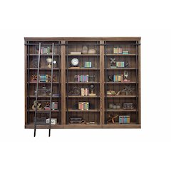 Avondale 8' Tall Bookcase Wall With Ladder, Storage