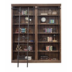 Avondale 8' Tall Bookcase Wall With Ladder, Storage