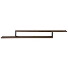 Floating TV Skyline Walnut Stand Wall Mounted Console, 60-Inch Wood Shelf