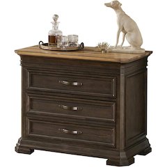 Wood Filing Cabinet with Drawers, Decorative Wooden Filing Cabinet