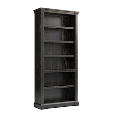 Wood Open Bookcase, 3 Adjustable Shelves, Fixed Shelf, Brown