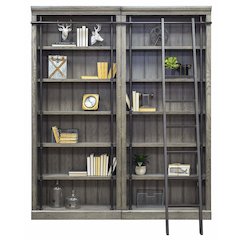 Avondale 8' Tall Bookcase Wall With Ladder