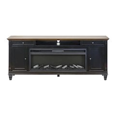 Palisades 67" Fireplace Console, Fully Assembled, Gray