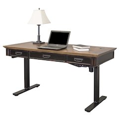 Hartford Wood Electric Sit/Stand Desk, Black