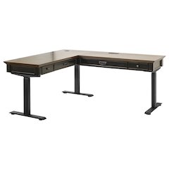 Hartford Electric Sit/Stand L-Desk and Return, Height Adustable
