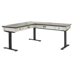 Hartford Electric Sit/Stand L-Desk and Return, Height Adjustable