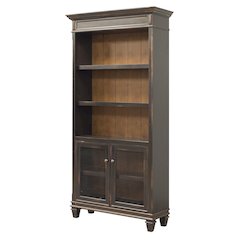 Hartford Open Wood Bookcase, Black
