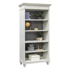 Hartford Open Wood Bookcase, White