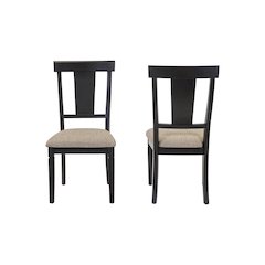 Hartford Two Wood Traditional Kitchen Table Chairs, Black