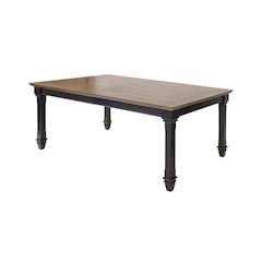 Hartford Traditional Wood Kitchen Extension Dining Table, Black