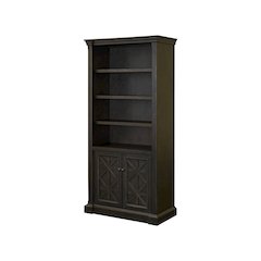Kingston Wood Bookcase With Doors, Fully Assembled