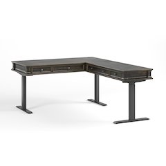 Kingston Electric Sit/Stand L-Desk and Return, Height Adustable