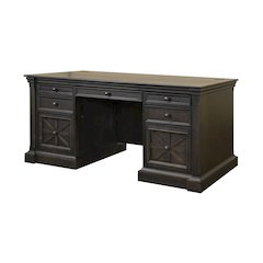 Kingston Wood Double Pedestal Executive Desk, Fully Assembled
