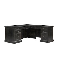 Kingston Wood L-Desk & Return, Writing Table & Return