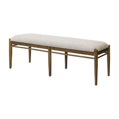 Lachlan Modern Wood Dining Table Bench, Fully Assembled, Brown