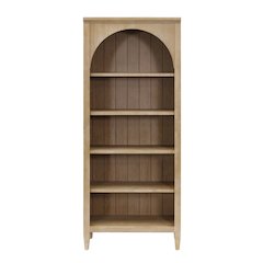 Laurel Wood Open Bookcase, Fully Assembled