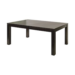 Montclair Modern Wood Rectangular Extension Kitchen Dining Table, Black