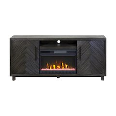 Palisades 67" Fireplace Console, Fully Assembled, Gray