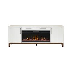 80" Wood Laminate Fireplace Console, Entertainment Storage, TV Stand