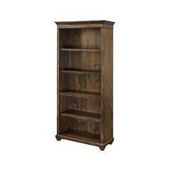 Porter Wood Bookcase With Doors, Fully Assembled