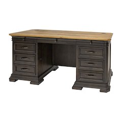Sonoma Double Pedestal Executive Desk, Brown