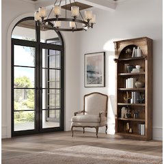 Stratton 8' Tall Wood Bookcase, Brown