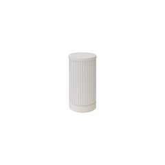 Modern round pedestal table, side table, cocktail stand, fully assembled, white