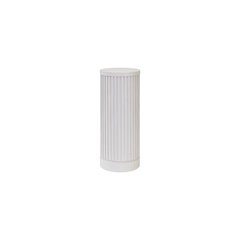 Modern round pedestal table, side table, cocktail stand, fully assembled, white