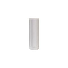 Modern round pedestal table, side table, cocktail stand, fully assembled, white