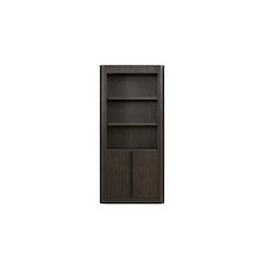 Tulane Executive Bookcase With Doors, Brown