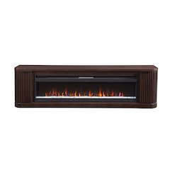 Tulane 84" Fireplace Console, Fully Assembled, Brown