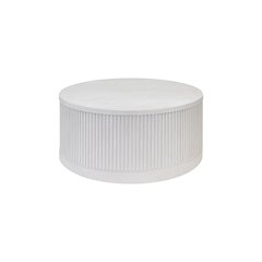 Modern round coffee table, side table, cocktail stand, fully assembled, white