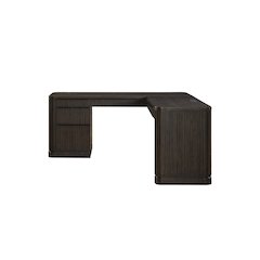 Tulane Pedestal L-Desk, Pedestal L-Desk with Open Return