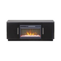 Uptown 60" Fireplace Console, Fully Assembled, Black