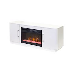 Uptown 60" Fireplace Console, Fully Assembled, White