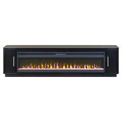 Uptown 96" Fireplace Console, Fully Assembled, Black