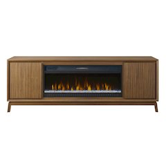 Williamsburg 80" Fireplace Console, Fully Assembled, Brown