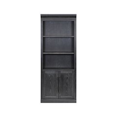 Traditional Wood Bookcase with Doors, Office Storage